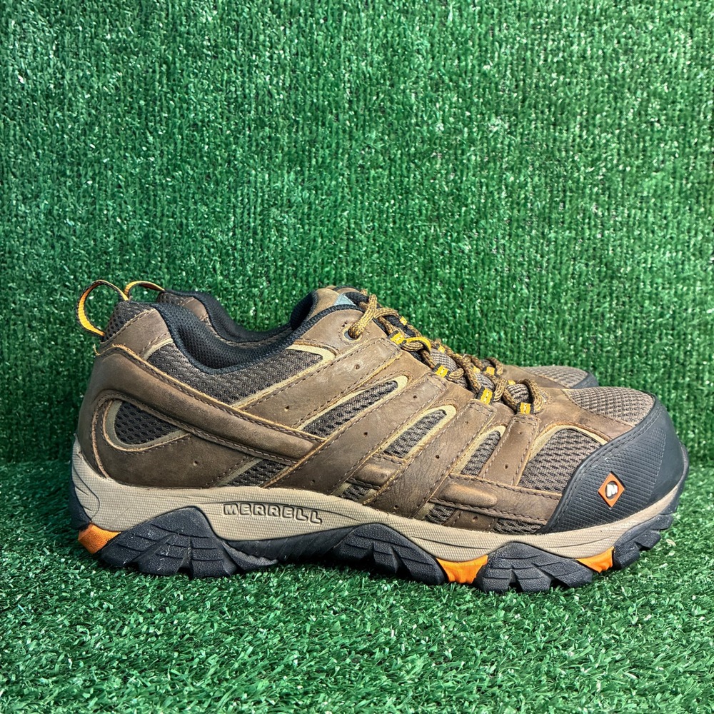 Merrell Moab Vertex Vent Mid Waterproof Comp Toe Work Hiking Shoe Brown Men 10.5